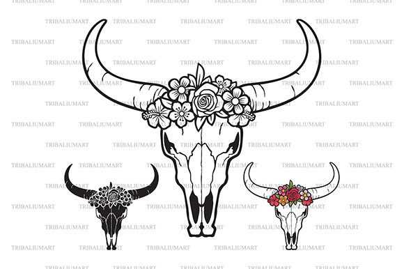 Bull Skull with Flowers: A Practical Graphics and Illustrations Review