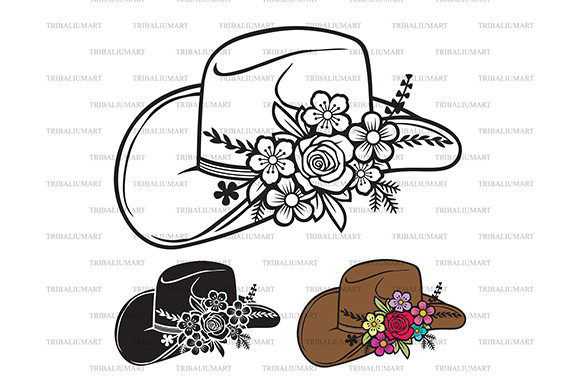 Cowboy Hat with Flowers: A Graphic Design Asset Review for Modern Illustrations