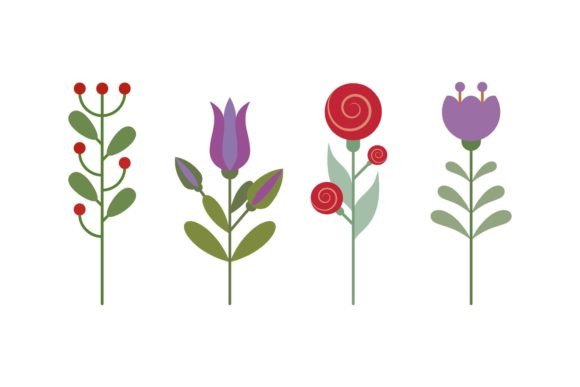 Flowers with Branches and Leafs Graphics Freebies Review