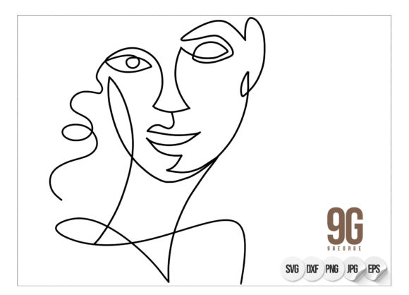 Printable Beauty Face in Flowers Art: Graphics & Illustrations