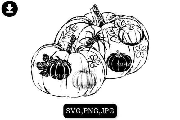 Pumpkin Wild Flowers Svg: Graphics & Illustrations for Seasonal Branding