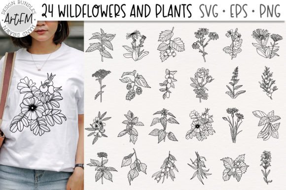 Reviewing Wildflower SVG 24 Line Art Flowers for Embroidery