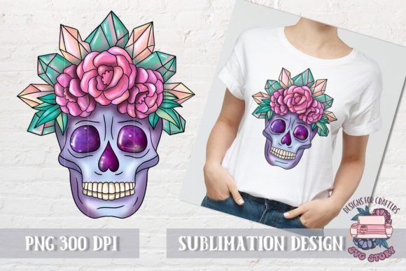 Skull with Flowers: Bold Graphics & Illustrations