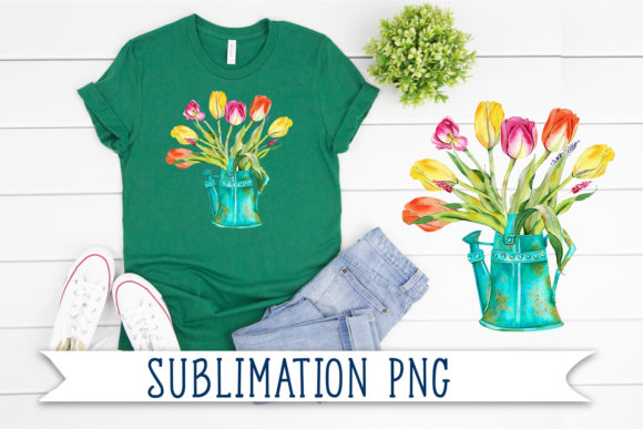 Spring Flowers, Easter Sublimation Graphics & Illustrations